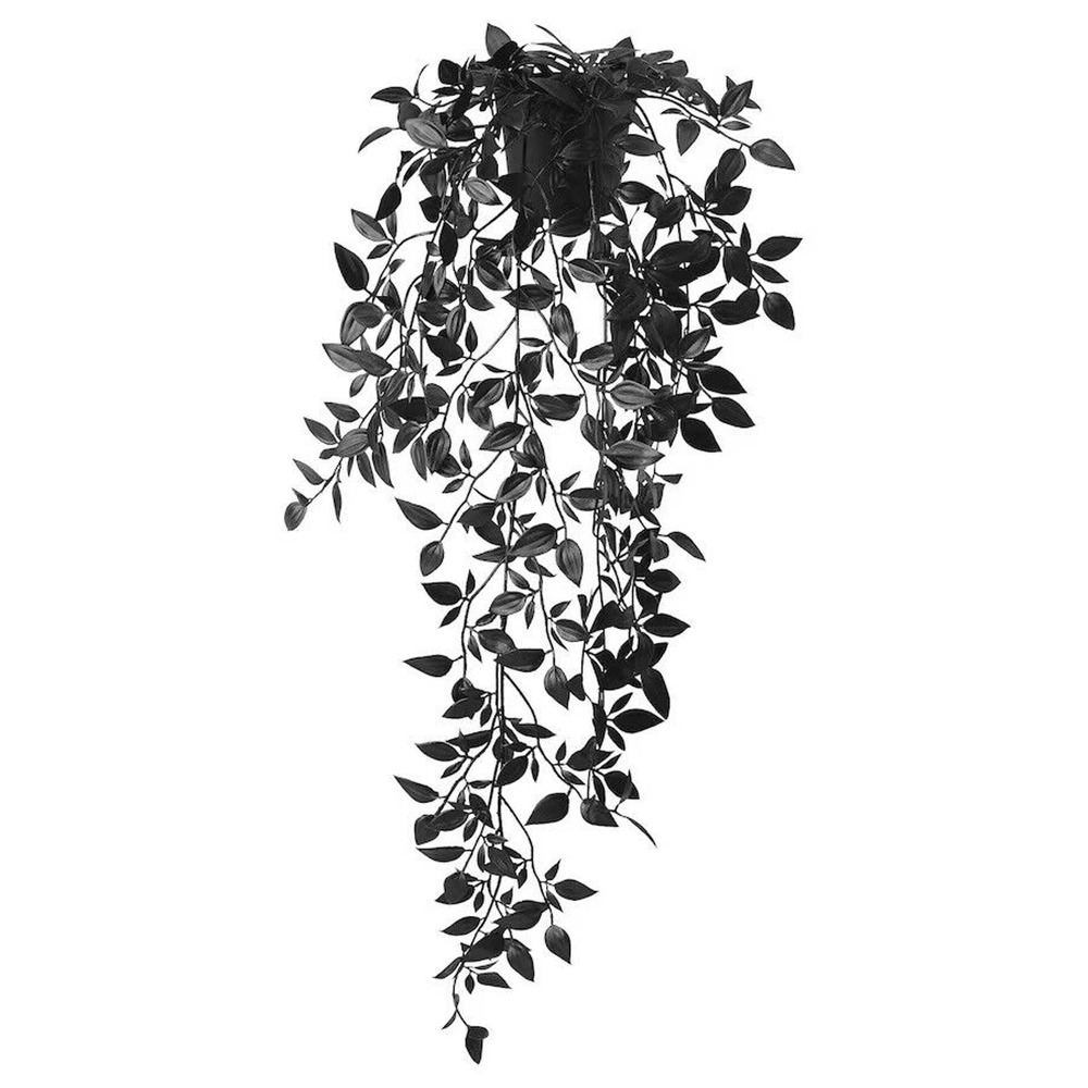 IKEA KUSTFYR Artificial Potted Plant, Indoor/Outdoor, Black (305.625.22) NEW